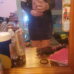 Royal blue ponte skirt